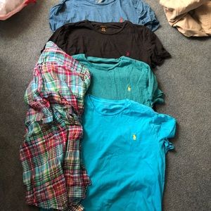 4 medium Polo Ralph Lauren t shirts and button up
